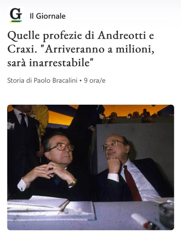 Quelle profezie di Andreotti e Craxi